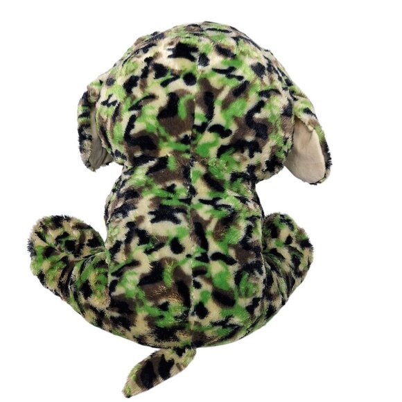 Peek A Boo Toys Elephant Plush Black Green Camo 30 Inch - Picture 3 of 6